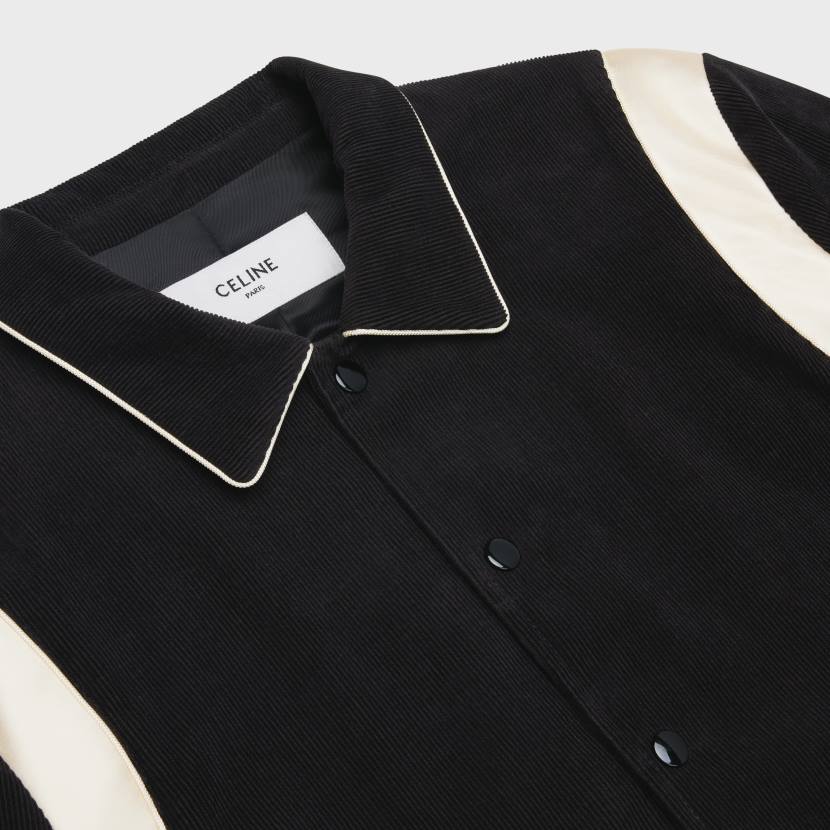 vestir CELINE chaqueta de peluche en pana negro hombres NL481833