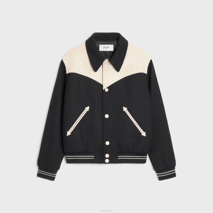 vestir CELINE chaqueta teddy jack de lana blindada negro hombres NL481834