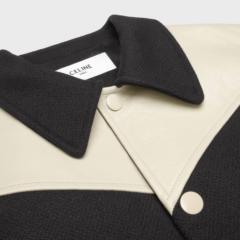 vestir CELINE chaqueta teddy jack de lana blindada negro hombres NL481834