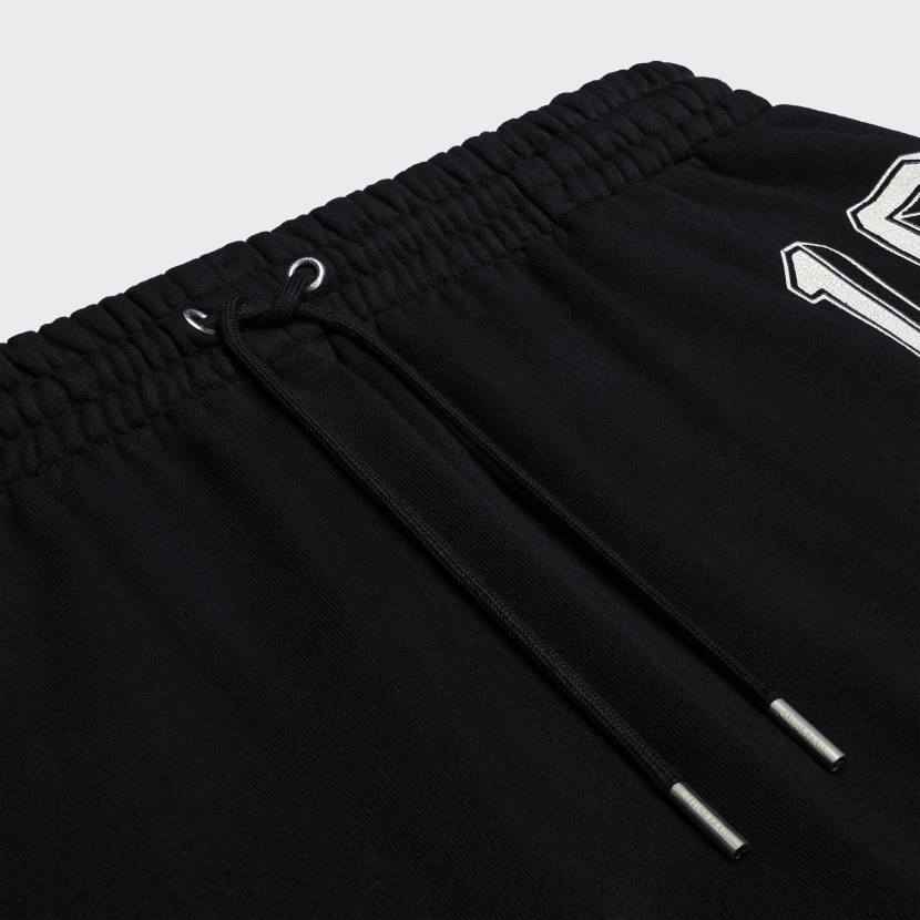 vestir CELINE Pantalón deportivo 16 de felpa de algodón blanco negro hombres NL481825