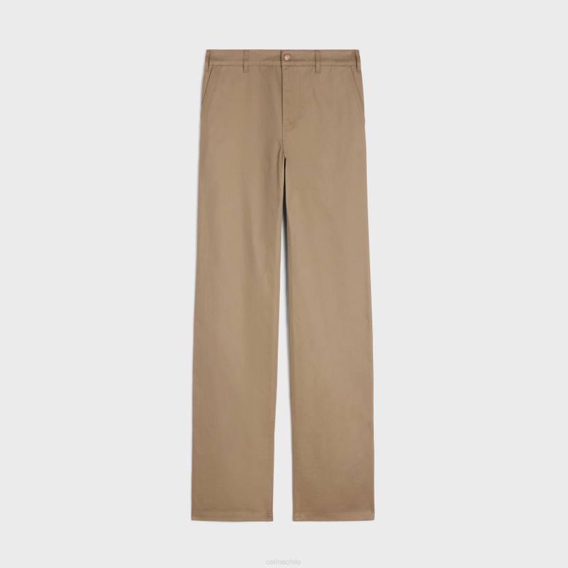 vestir CELINE chinos rectos de sarga lavado crudo hombres NL482010