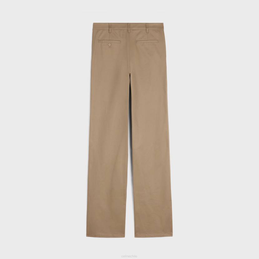 vestir CELINE chinos rectos de sarga lavado crudo hombres NL482010