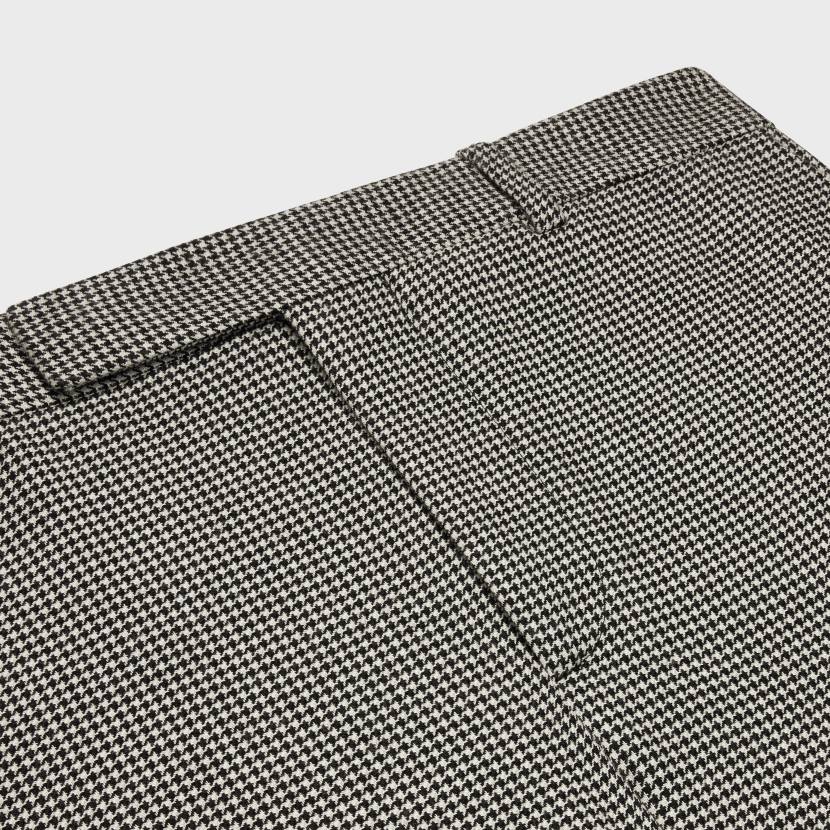 vestir CELINE pantalones acampanados de lana y cachemir craie/negro hombres NL481896