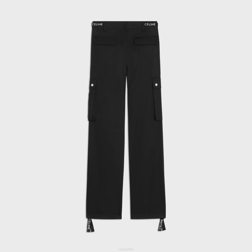 vestir CELINE pantalones cargo de lino y algodón negro hombres NL481823