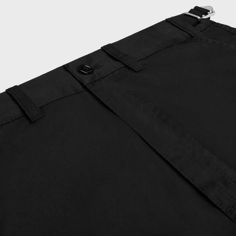 vestir CELINE pantalones cargo de lino y algodón negro hombres NL481823