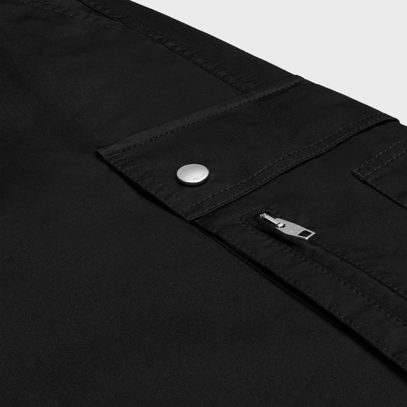 vestir CELINE pantalones cargo de lino y algodón negro hombres NL481823