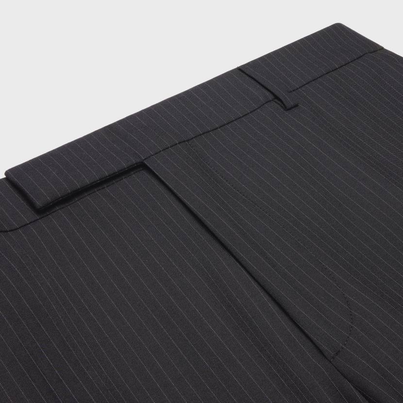vestir CELINE pantalones clásicos de franela a rayas negro/gris hombres NL481901