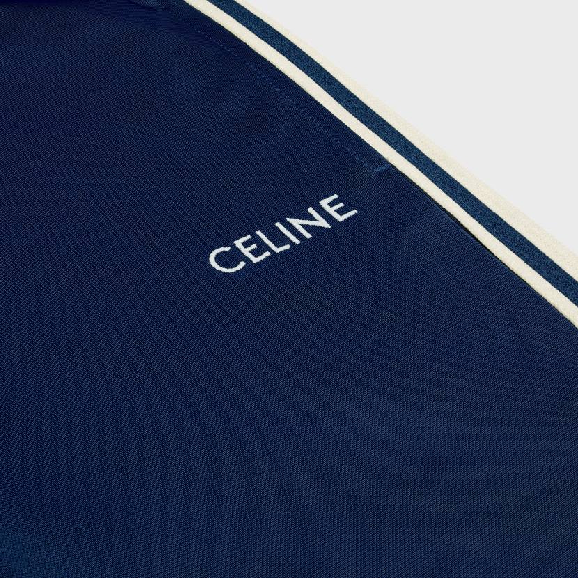 vestir CELINE pantalones de chándal de punto de doble cara azul marino/blanco roto hombres NL481827