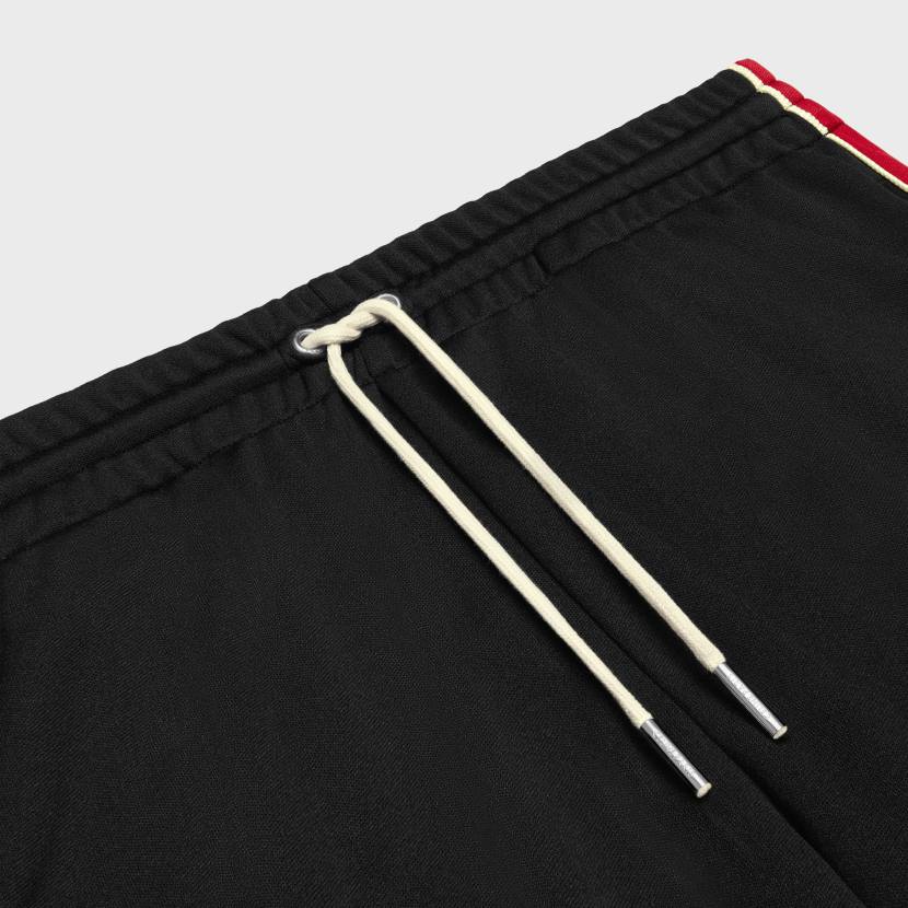 vestir CELINE pantalones de chándal de punto de doble cara negro/óxido/crudo hombres NL482015