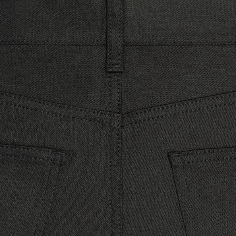 vestir CELINE pantalones pitillo de cintura baja en denim elástico negro puro hombres NL482003