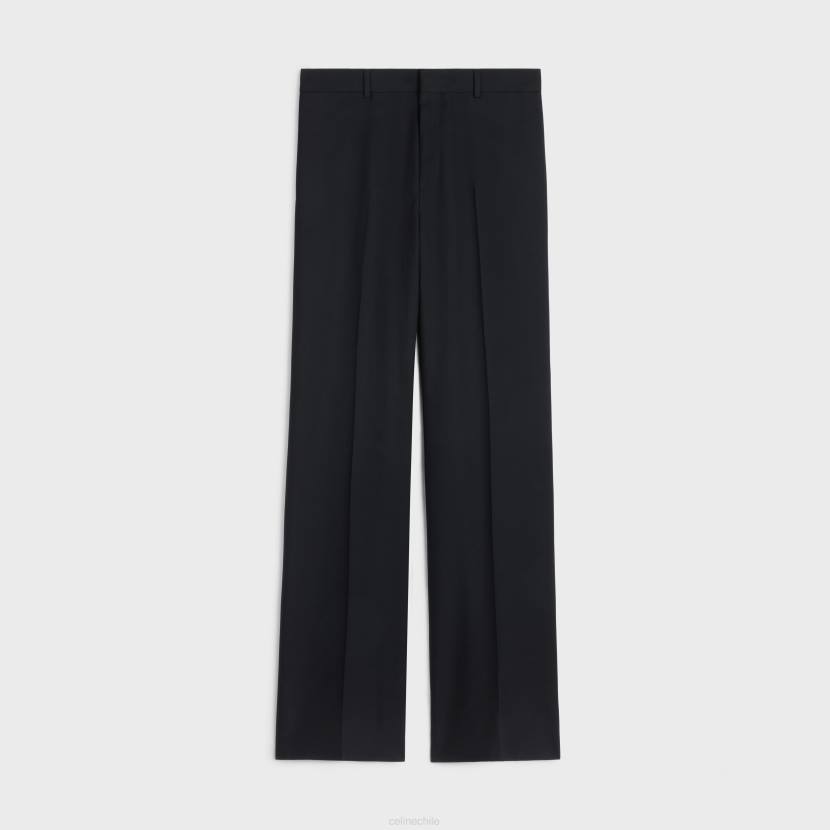 vestir CELINE pantalones rectos de gabardina de lana negro hombres NL481890