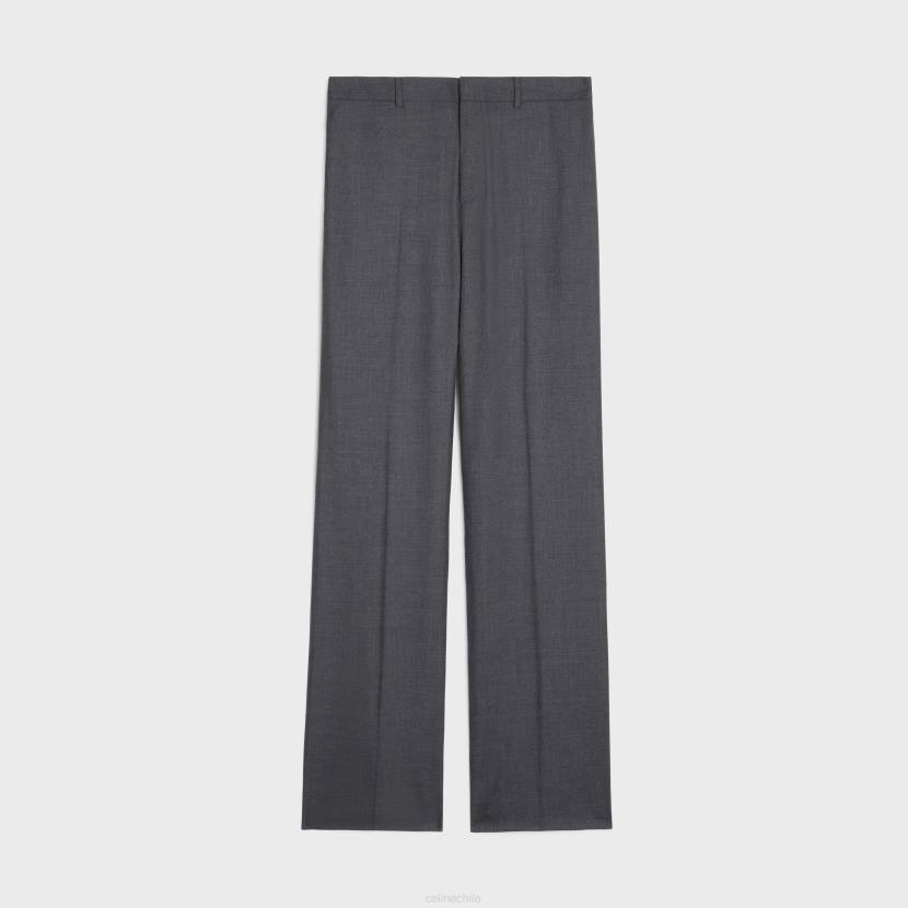 vestir CELINE pantalones rectos de tela de cachemira antracita hombres NL481892