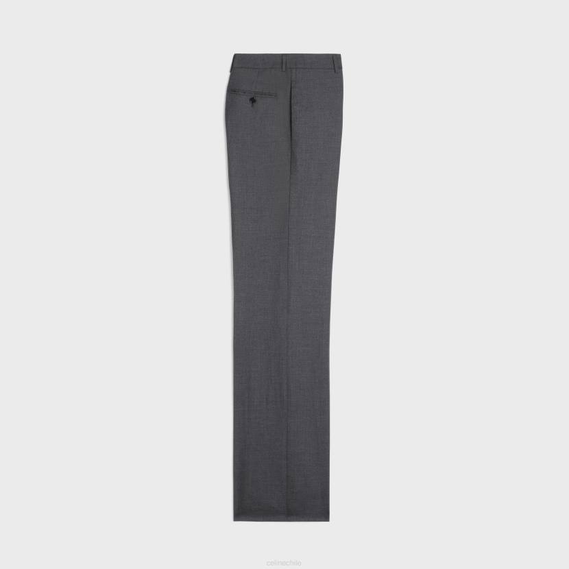 vestir CELINE pantalones rectos de tela de cachemira antracita hombres NL481892
