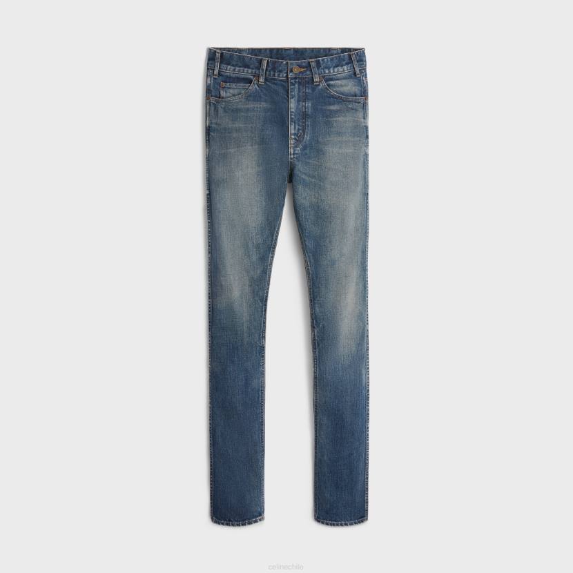 vestir CELINE jeans ajustados en denim lavado de senderos hombres NL482004