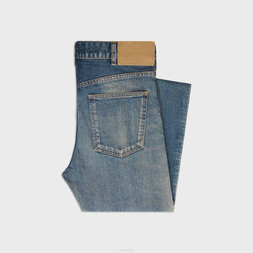 vestir CELINE jeans ajustados en denim lavado de senderos hombres NL482004