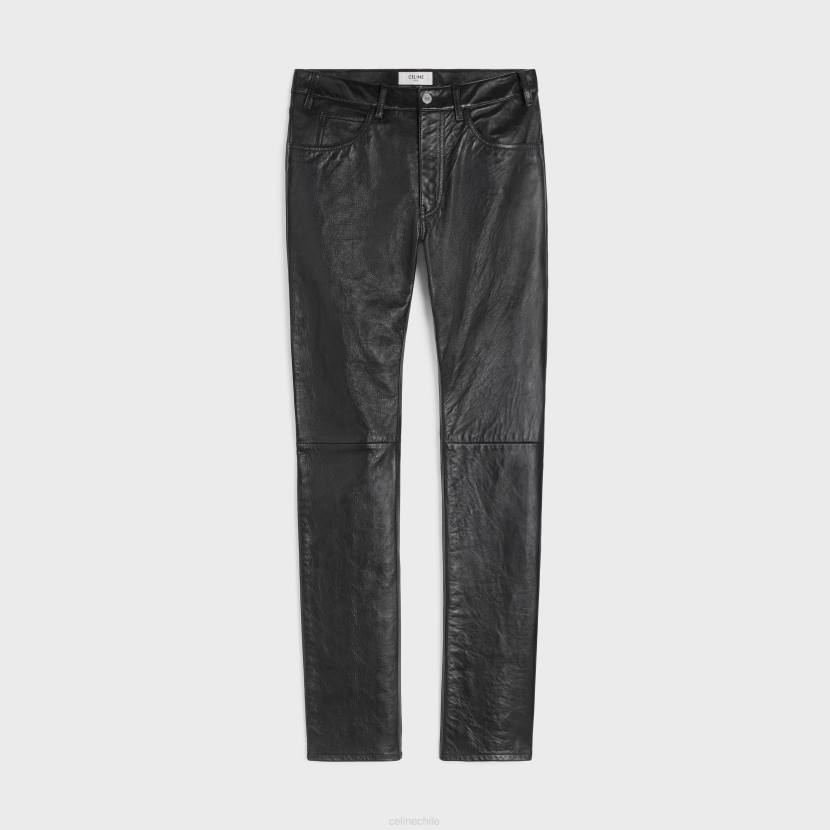 vestir CELINE jeans lou de piel de cordero suave negro hombres NL481868