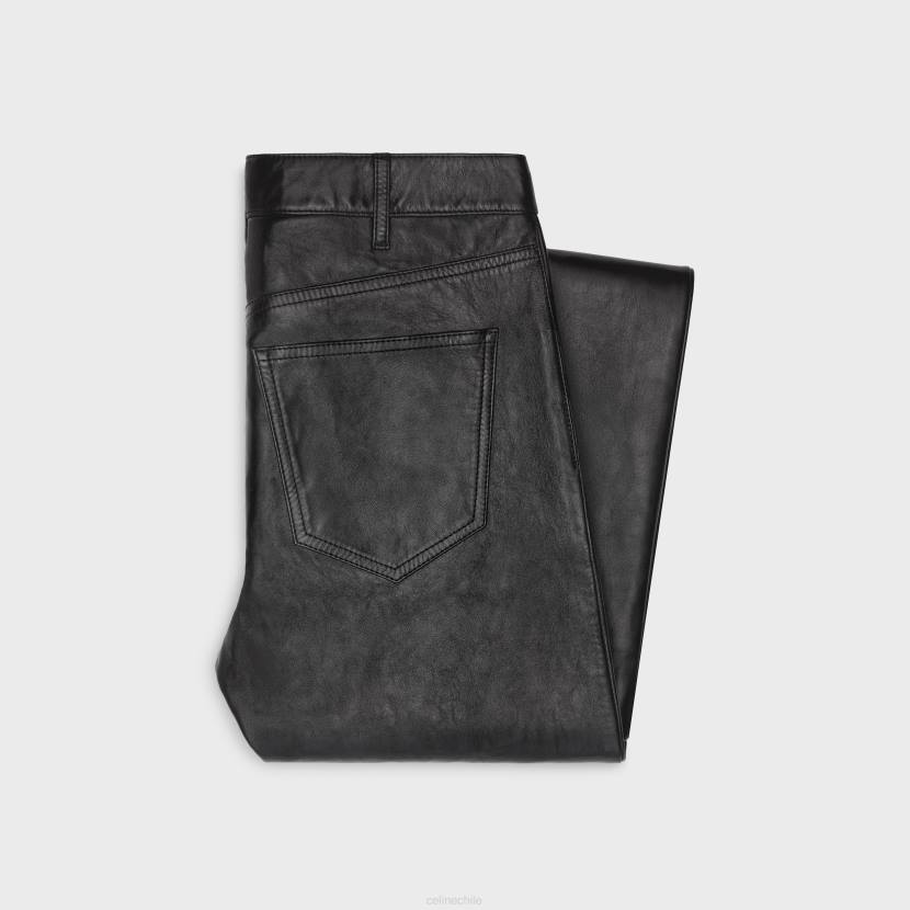 vestir CELINE jeans lou de piel de cordero suave negro hombres NL481868