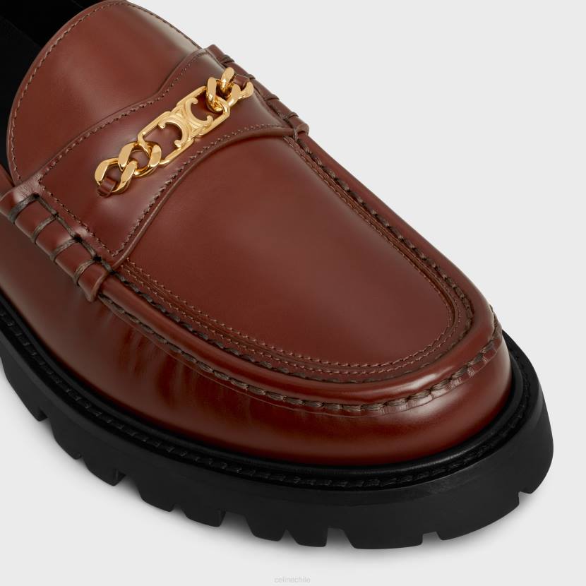 calzado CELINE Mocasines Margaret Triomphe de piel de toro pulida zorro rojo hombres NL482065