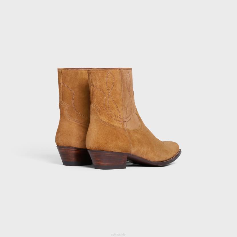 calzado CELINE botas vaqueras con cremallera en piel de becerro ante la Habana hombres NL482062