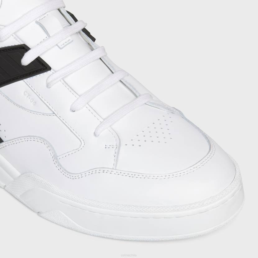 calzado CELINE Zapatilla alta ct-06 de piel de becerro blanco óptico/negro hombres NL482049