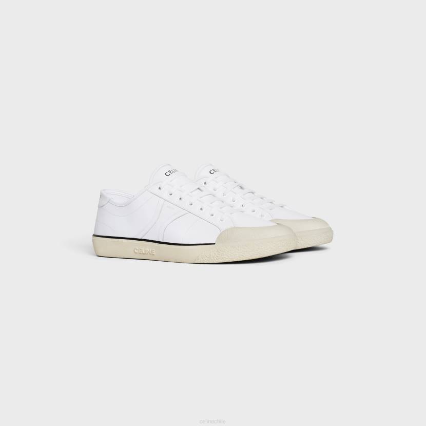 calzado CELINE Zapatilla de deporte Alan baja con cordones as-01 de piel de becerro Blanco óptico hombres NL482055