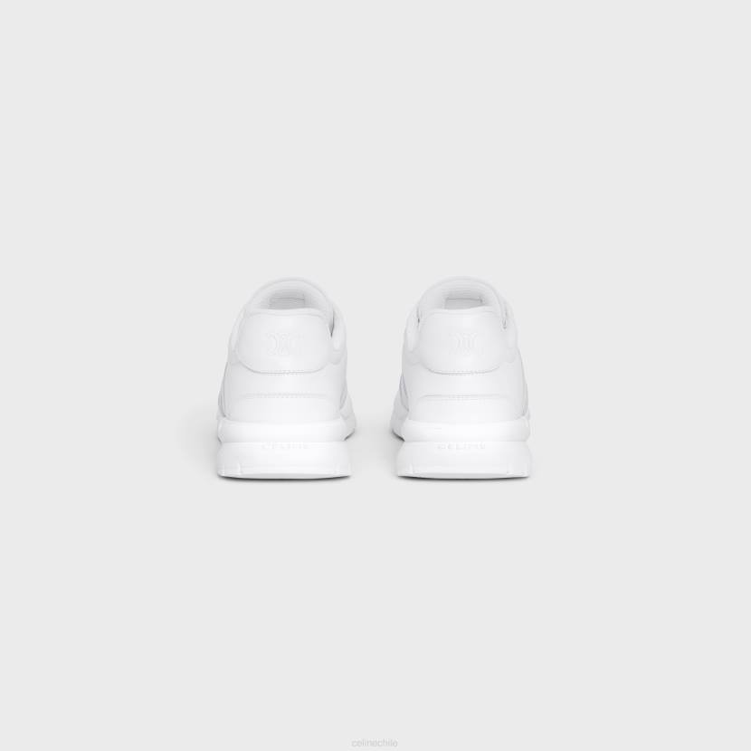 calzado CELINE Zapatilla deportiva baja con cordones runner cr-01 de piel de becerro Blanco óptico hombres NL482030