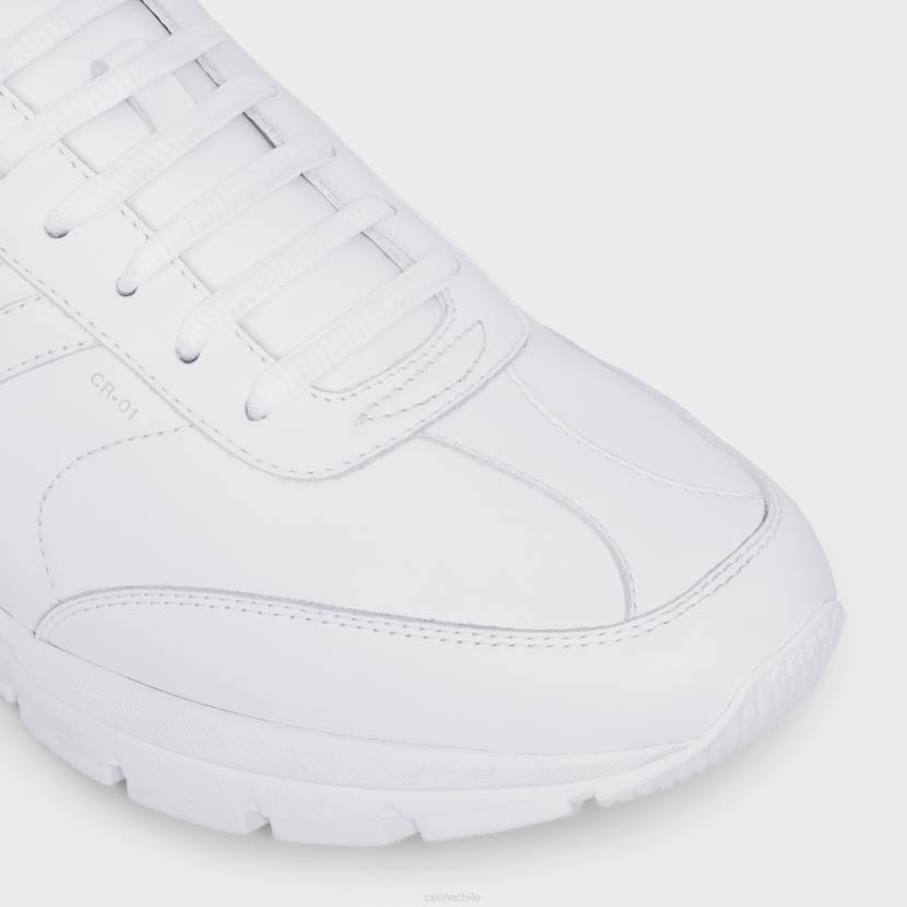 calzado CELINE Zapatilla deportiva baja con cordones runner cr-01 de piel de becerro Blanco óptico hombres NL482030