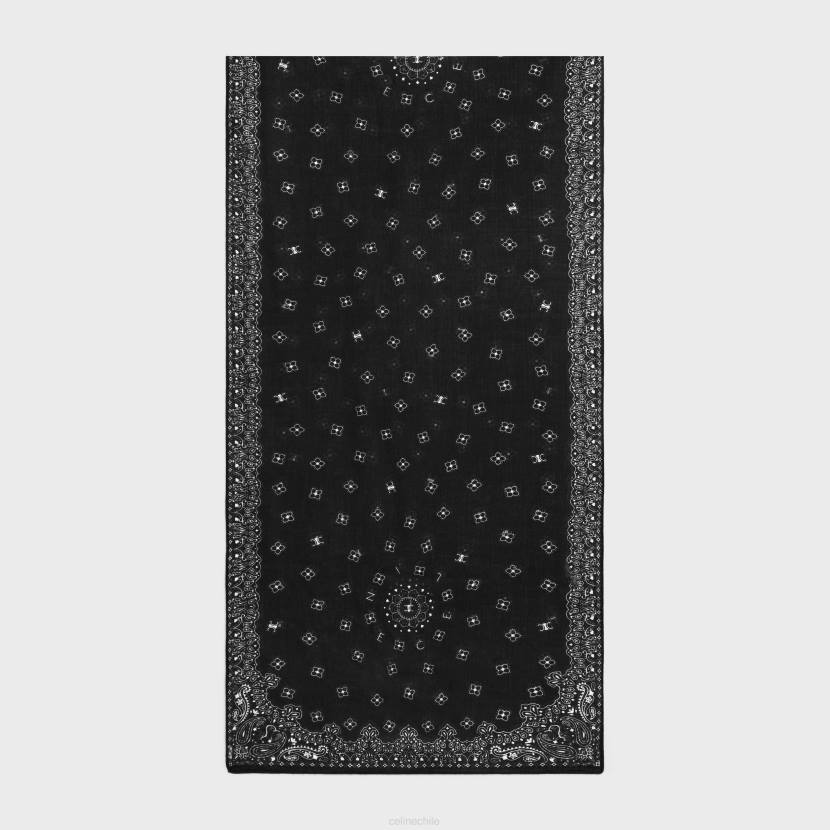 accesorios CELINE estola de muselina de cachemira negro mujer NL481198