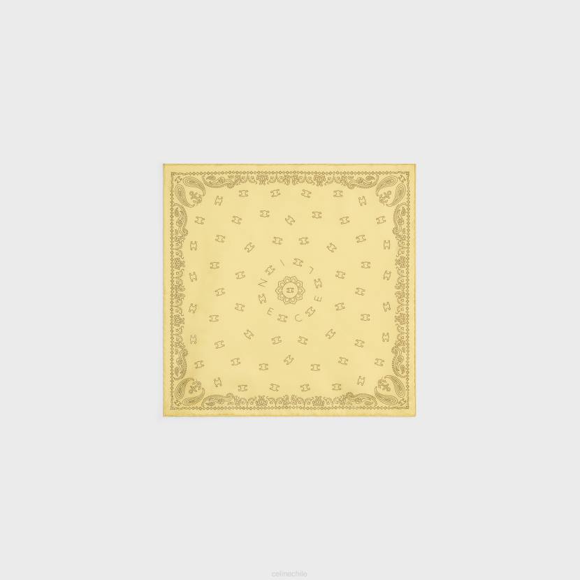 accesorios CELINE pañuelo en sarga de seda paille/ecorce mujer NL481214