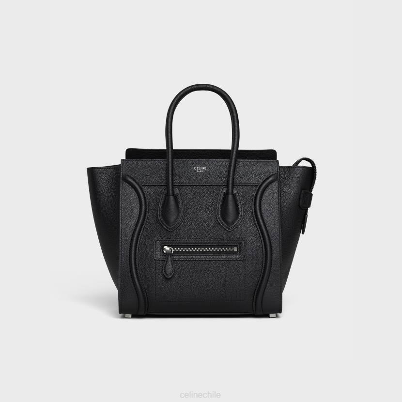 accesorios CELINE Bolso de mano microequipaje de piel de becerro abatanada negro mujer NL48301