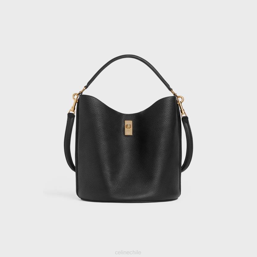 accesorios CELINE Bolso tipo cubo 16 de piel de becerro granulada flexible negro mujer NL48145