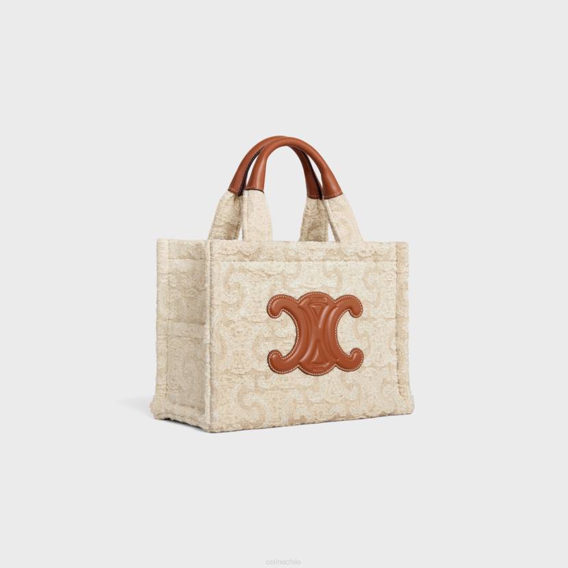 accesorios CELINE Pequeñas cabas thais de textil con estampado Triomphe allover. Bronceado natural mujer NL48247