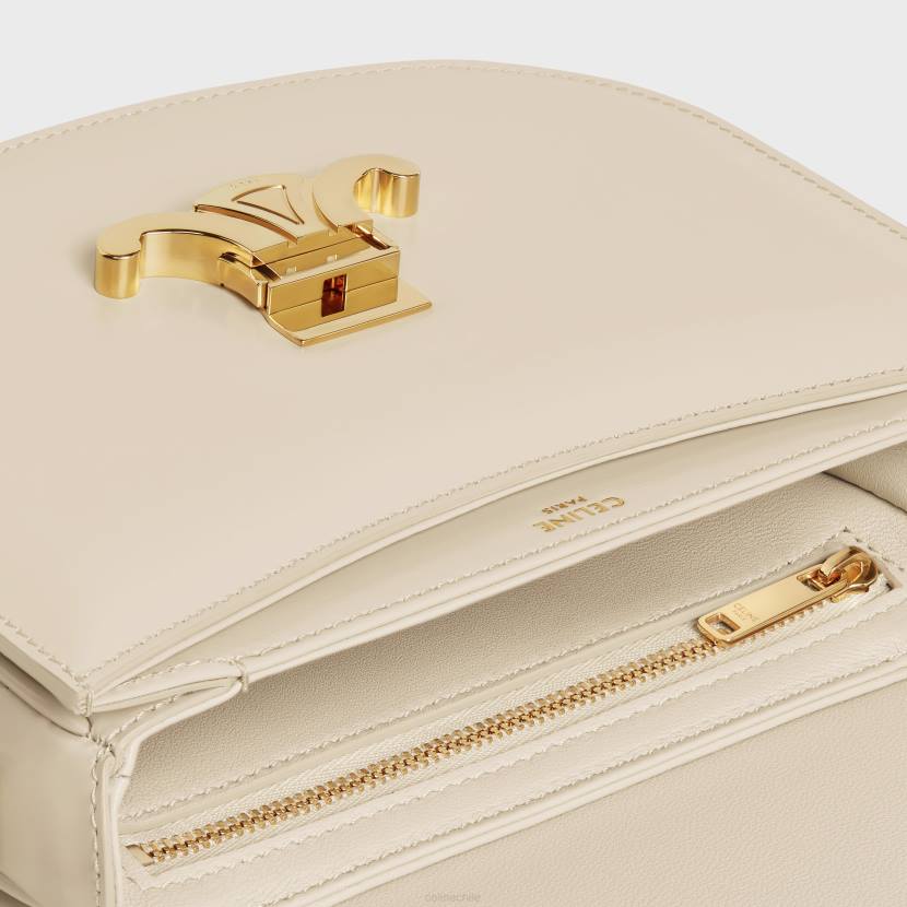 accesorios CELINE besace clea de piel de becerro brillante pampa mujer NL48174