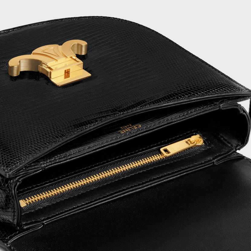 accesorios CELINE besace clea en lagarto negro mujer NL48176