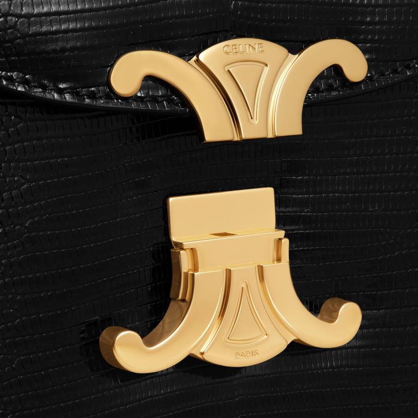 accesorios CELINE besace clea en lagarto negro mujer NL48176