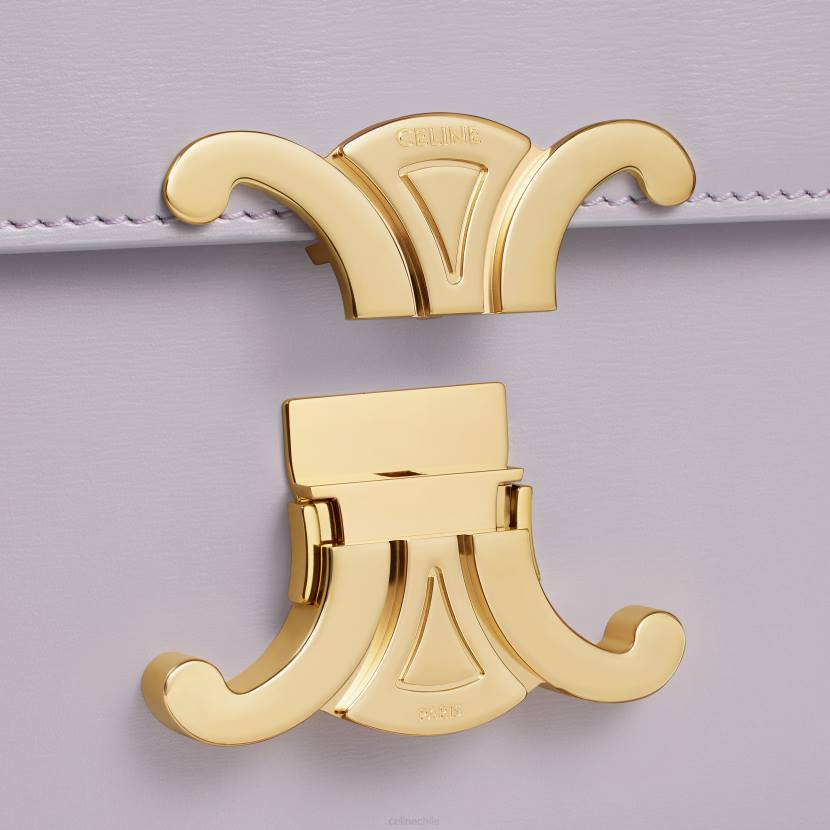 accesorios CELINE bolso Teen Triomphe de piel de becerro brillante lila claro mujer NL48112