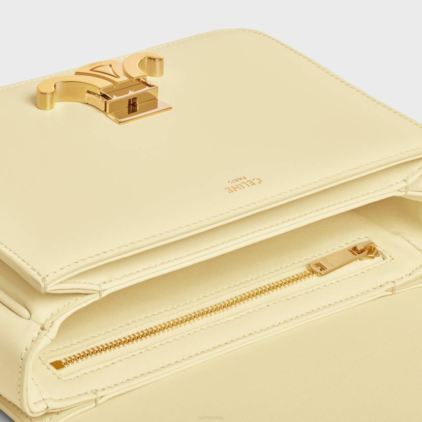 accesorios CELINE bolso Teen Triomphe de piel de becerro brillante luz de sol mujer NL48113