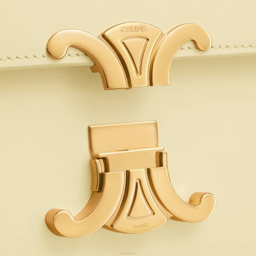 accesorios CELINE bolso Teen Triomphe de piel de becerro brillante luz de sol mujer NL48113