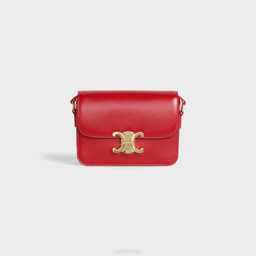accesorios CELINE bolso Teen Triomphe de piel de becerro brillante rojo mujer NL48101