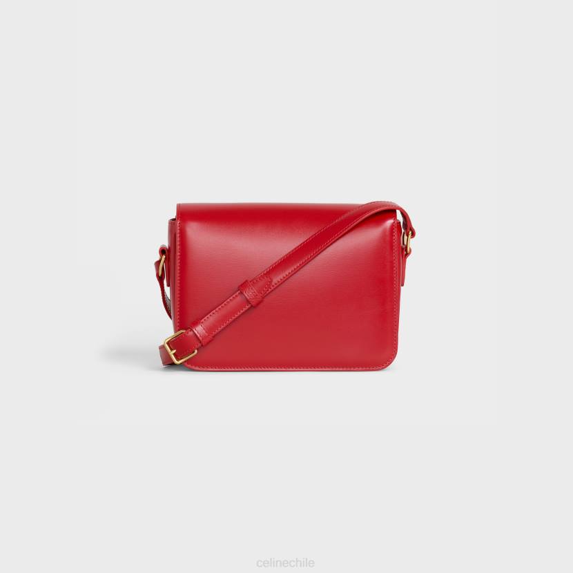 accesorios CELINE bolso Teen Triomphe de piel de becerro brillante rojo mujer NL48101