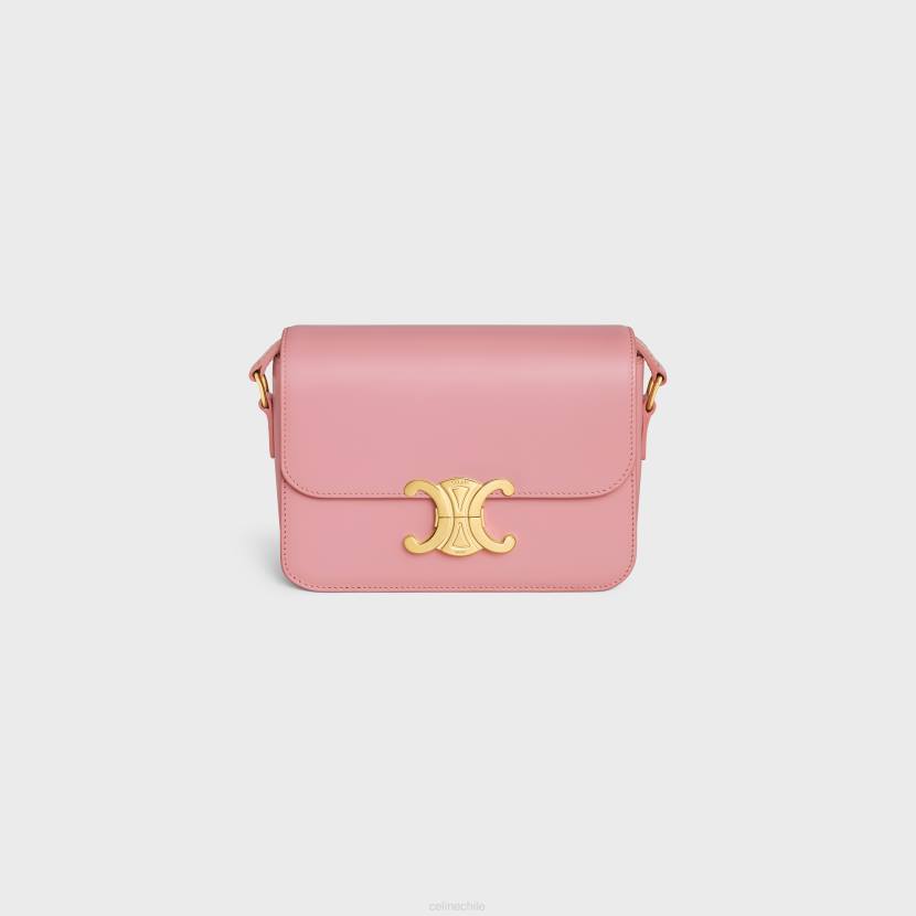 accesorios CELINE bolso Teen Triomphe de piel de becerro brillante rosa mujer NL4847