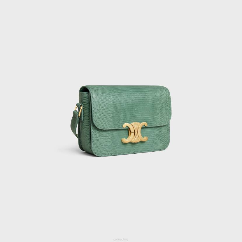 accesorios CELINE bolso Teen Triomphe en lagarto celadón mujer NL48115
