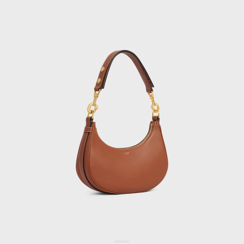 accesorios CELINE bolso ava mediano con correa de piel de becerro lisa broncearse mujer NL48156