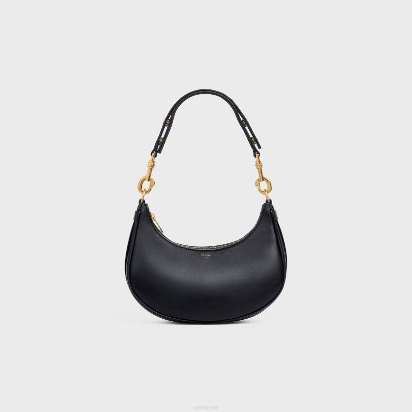 accesorios CELINE bolso ava mediano con correa de piel de becerro lisa negro mujer NL48155