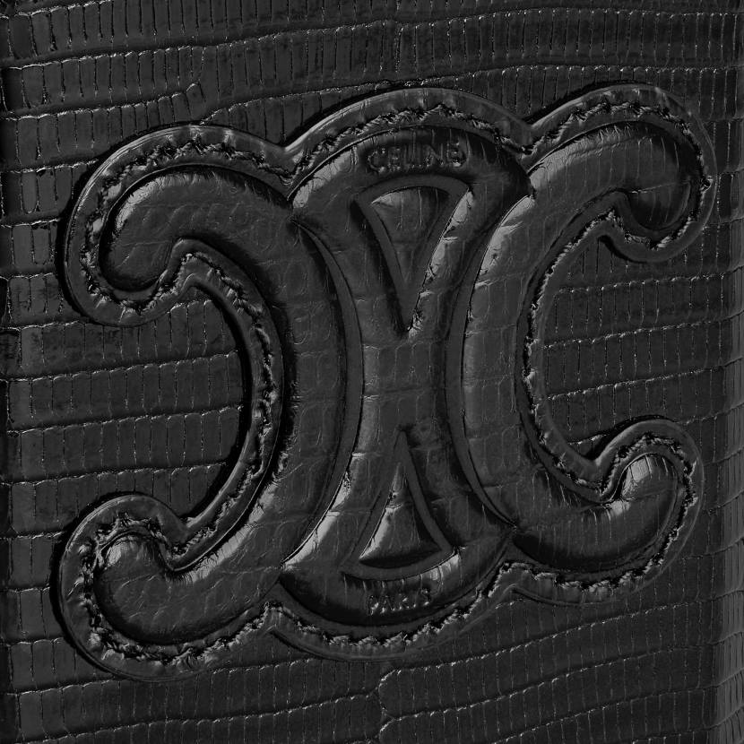 accesorios CELINE bolso con cerradura cuir triomphe en lagarto negro mujer NL48213