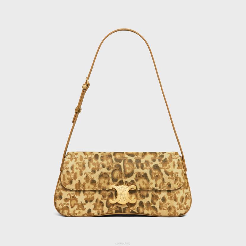 accesorios CELINE bolso lola mediano de lona triomphe con estampado leopardo mujer NL4820