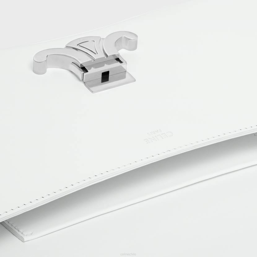 accesorios CELINE bolso lola mediano de piel de becerro brillante blanco de blanco mujer NL4817