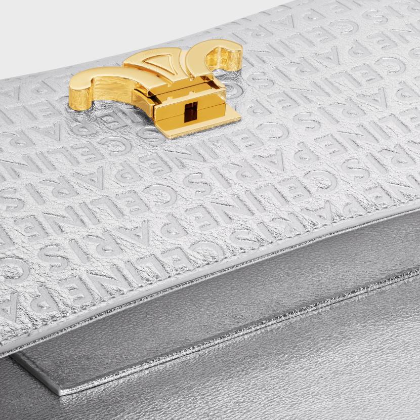 accesorios CELINE bolso lola mediano de piel de becerro laminada con detalle plata mujer NL4818