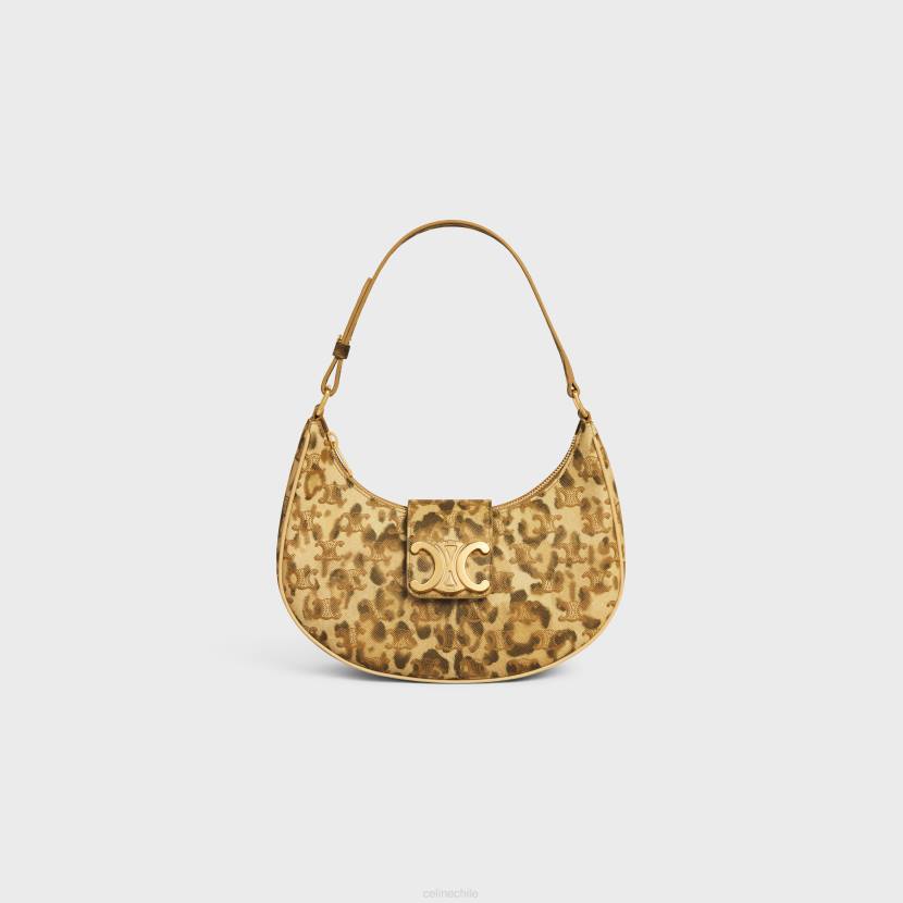 accesorios CELINE bolso mediano ava triomphe de lona triomphe con estampado leopardo mujer NL4861