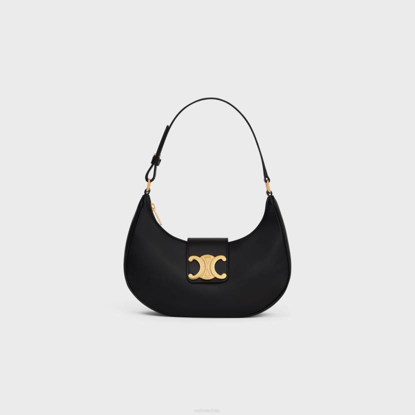 accesorios CELINE bolso mediano ava triomphe de piel de becerro lisa negro mujer NL48153